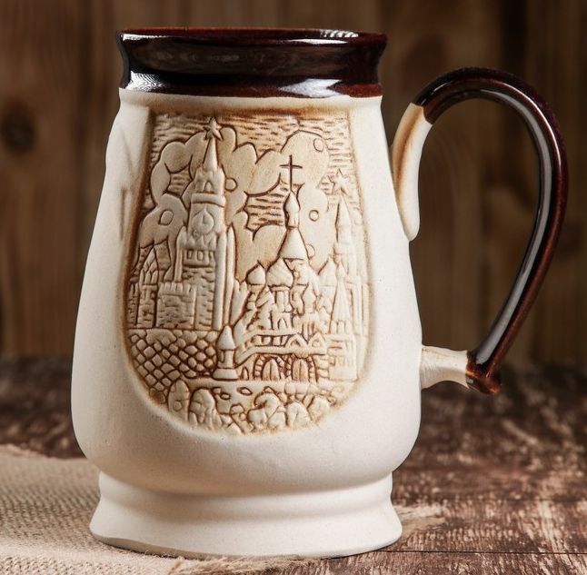 Кружка для пива "Россия" шамот, 1 л — изображение 2