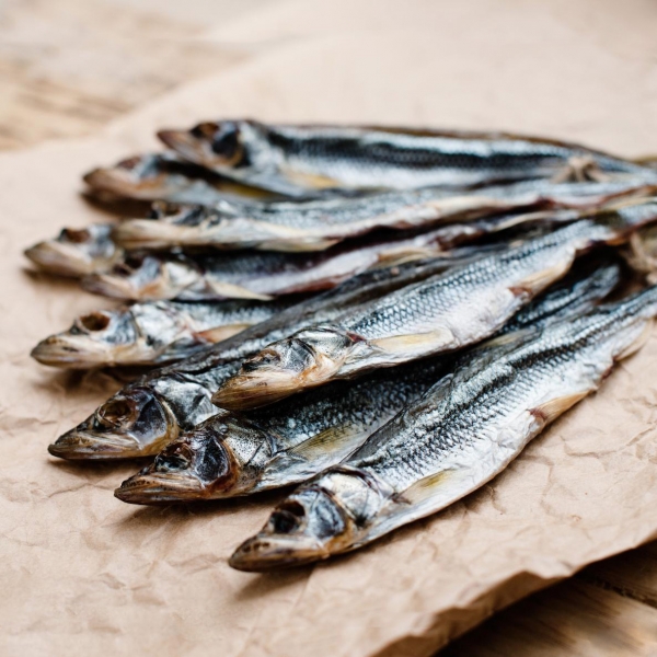 Корюшка вяленая с икрой, 5 кг