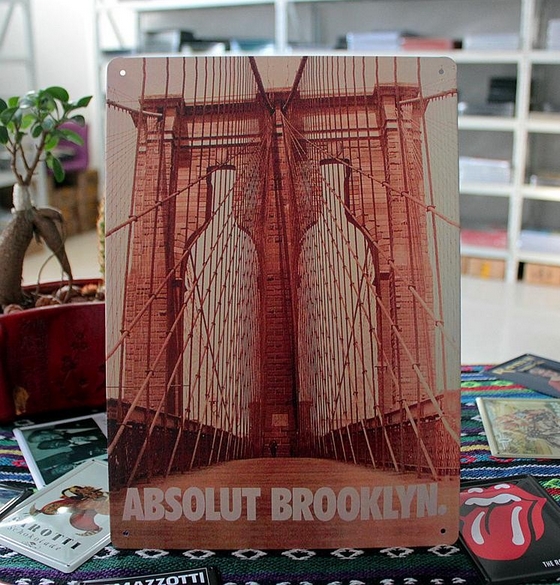 Табличка ретро-реклама ABSOLUT-VODKA юбилейная серия 20х30 см