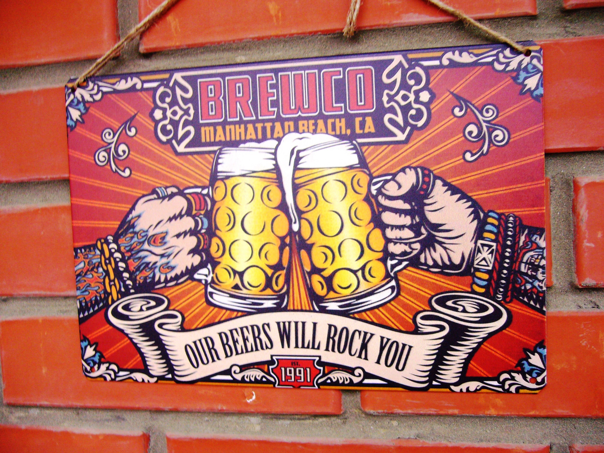 Пивная табличка в панк стиле 20х30 см