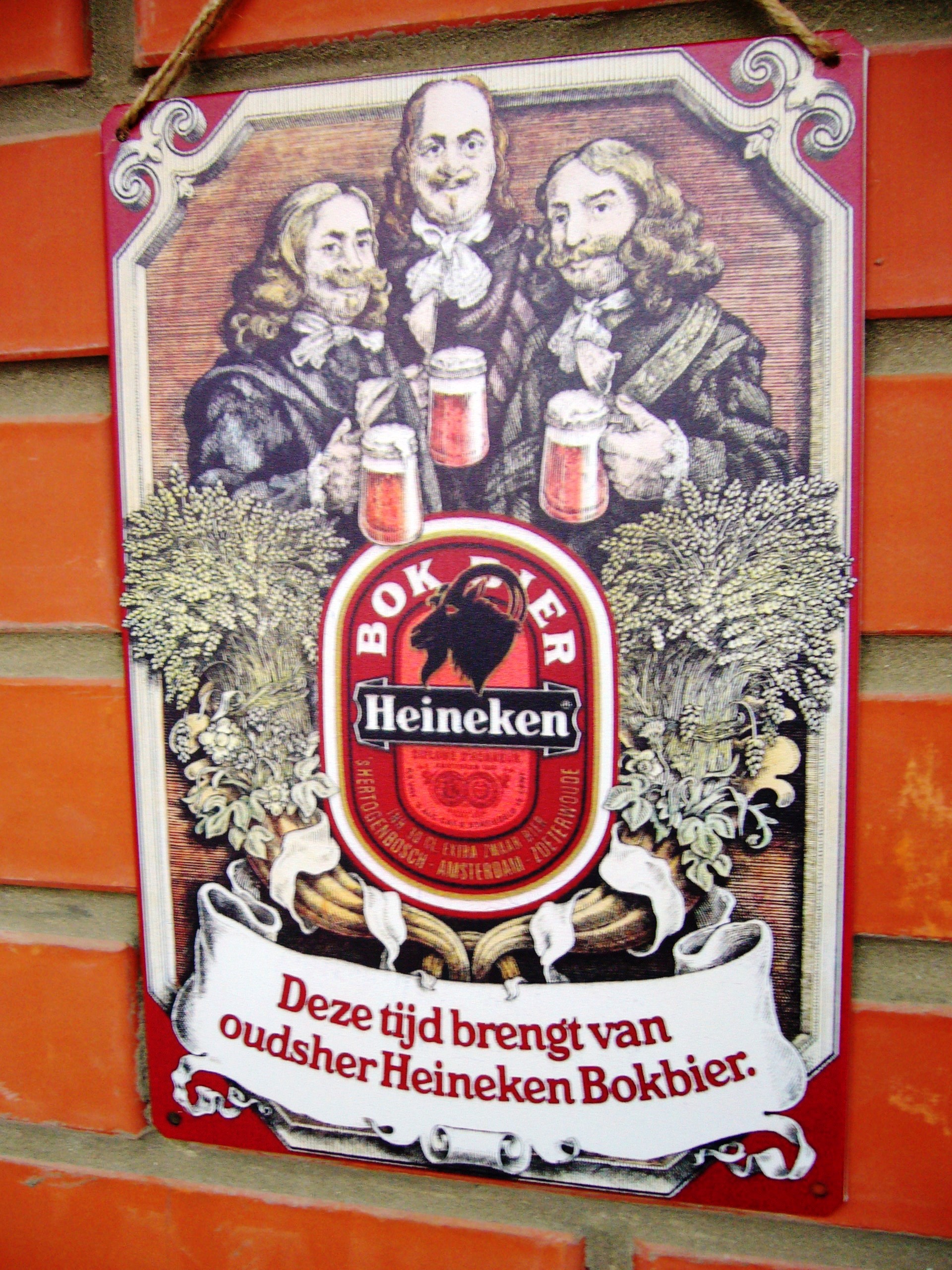 Хайнекен пиво, табличка барная 20х30 см