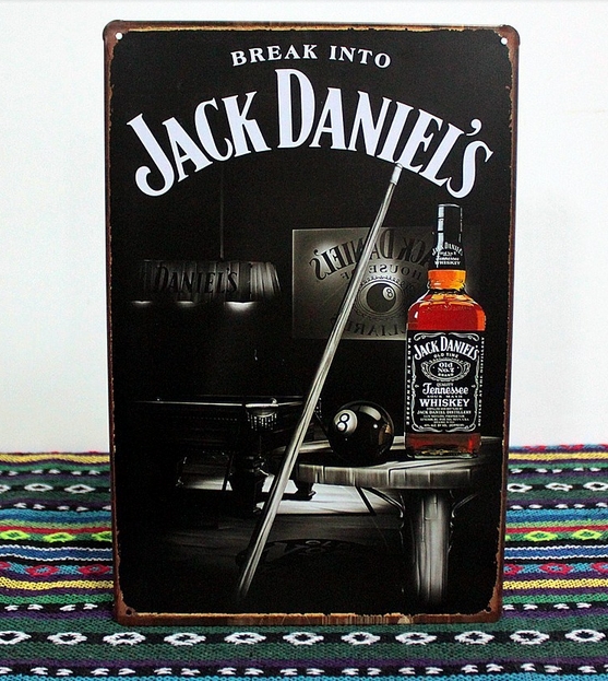 Табличка барная реклама Jack-Daniels 20х30 см