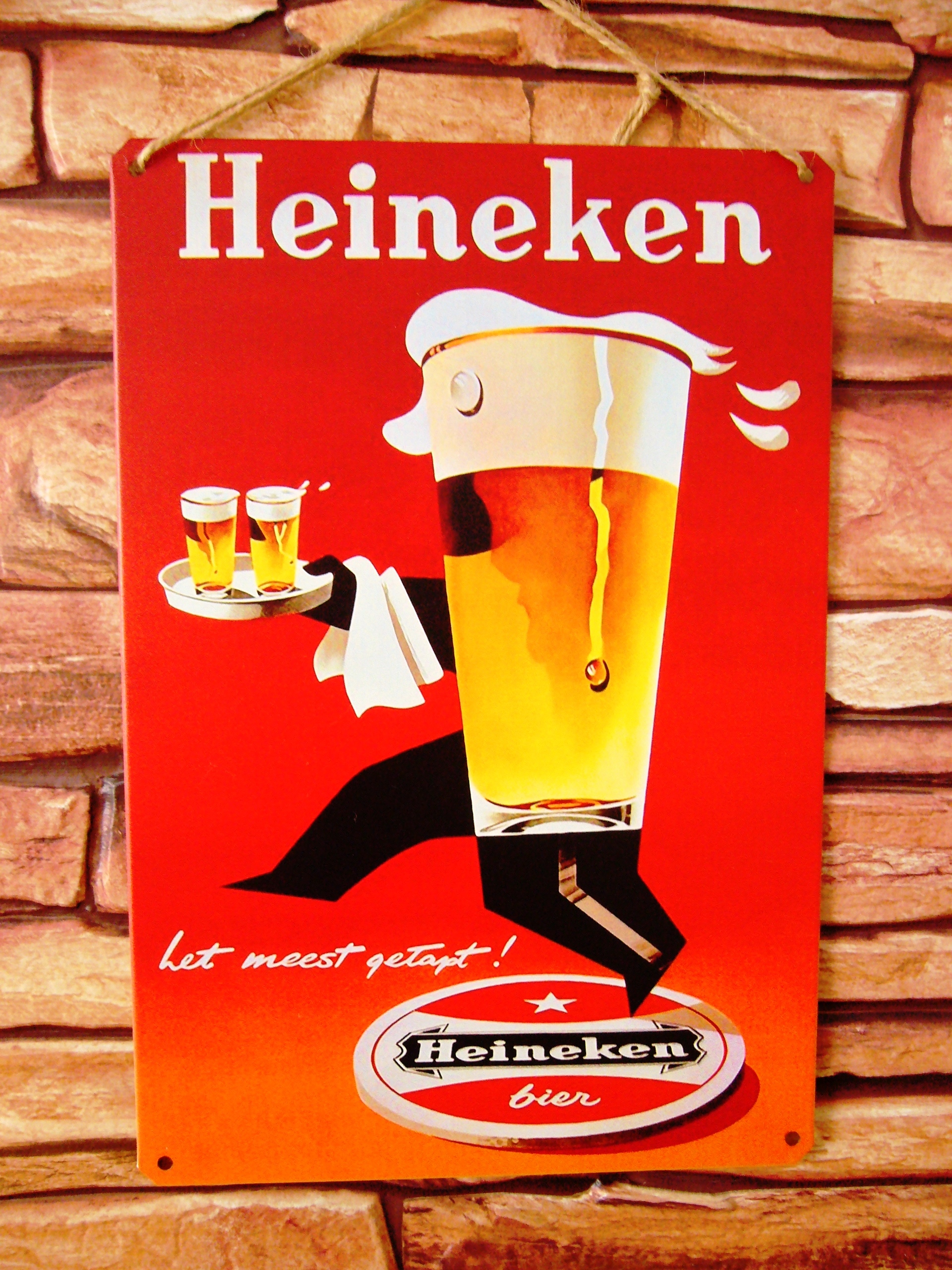 Табличка реклама пива Хайникен 20х30 см