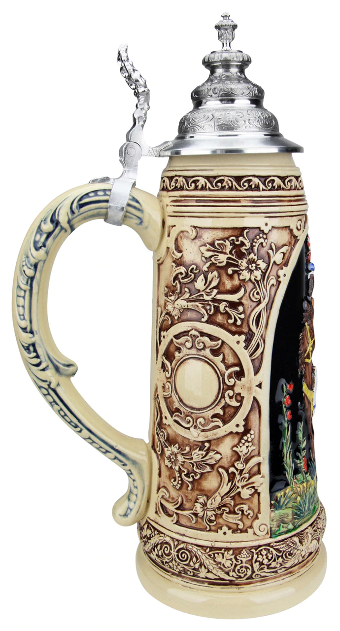 King Limitaet 2019 | Falcon Hunt Handpainted Beer Stein — изображение 5