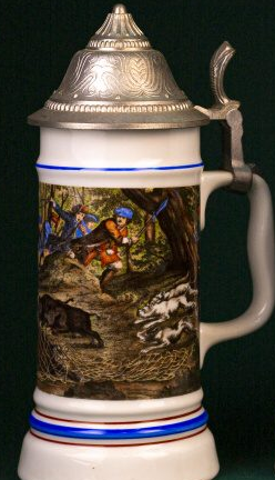 Немецкая пивная кружка "Охота 1"