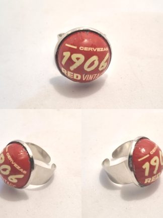 Красное винтажное кольцо 1906 года