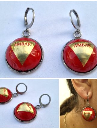 Особые янтарные серьги