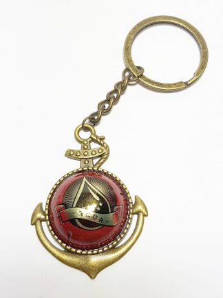 Брелок с якорем из девственной воды