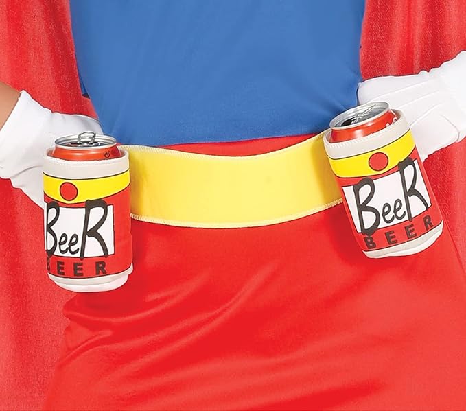 Fiestas GUiRCA Beer Superhero Costume Women's – Alcohol Costume Carnival in Red Blue Including Cape – Superhero Costume Carnival Fancy Dress Halloween Film Party, JGA Women — изображение 3