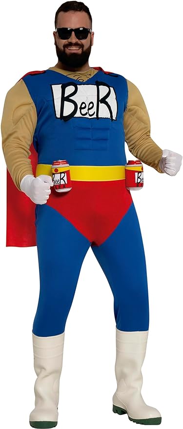 Fiestas Guirca Superhero Costume Beerman, red, L