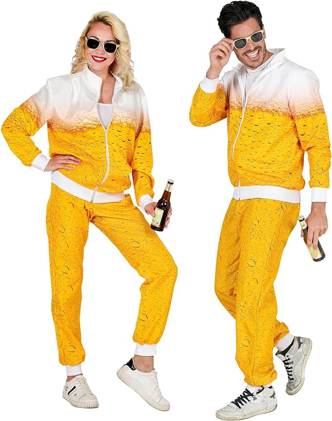 WIDMANN MILANO PARTY FASHION - Costume Tracksuit, Beer Suit, 80s Outfit, Jogging Suit, Bad Taste Outfit, Fancy Dress Costumes