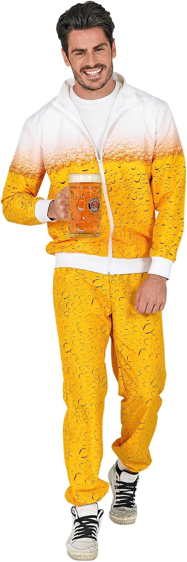 WIDMANN MILANO PARTY FASHION - Costume Tracksuit, Beer Suit, 80s Outfit, Jogging Suit, Bad Taste Outfit, Fancy Dress Costumes — изображение 2