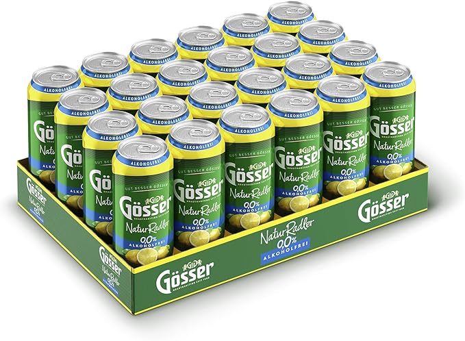 Gösser Natur Radler Alkoholfrei Dose Biermischgetränk EINWEG (24 x 0.5 l)