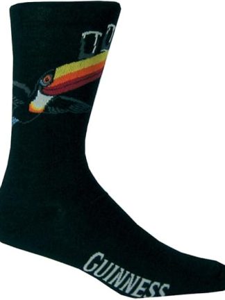 Black Guinness Socks With Flying Toucan And Guinness Print