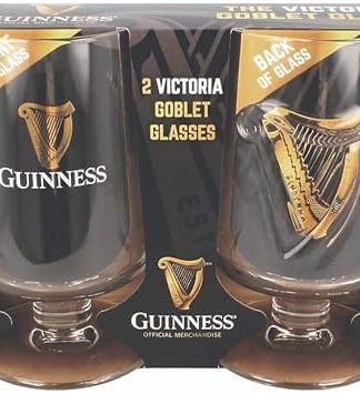 Guinness Embossed Stem Glass 2 Pack
