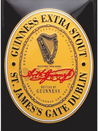 Guinness Label Embossed Metal Sign 12 x 8. Licensed