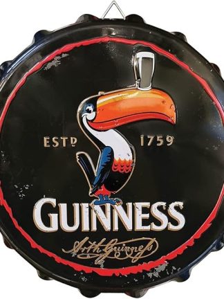 Guinness Toucan Bottle Cap Metal Sign
