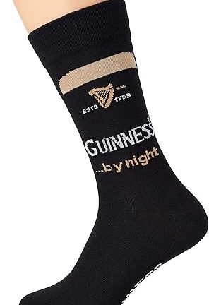 Black And Beige By Night Guinness Socks,Black,One Size