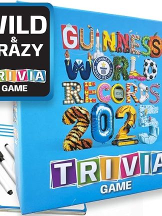 Guinness Book of World Records 2025 Trivia - Game for Adults, Kids and Families That Includes 200 Cards, 4 Whiteboards, and 4 Dry-Erase Markers - Great Gift for Game Night and Group Activity