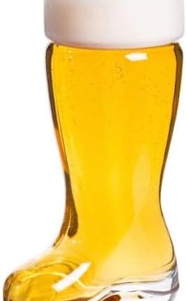 CKB LTD Boot Beer Glass German Style Novelty Shoe Pint Glass for Beer Lager Ale 20cm 800ml Capacity