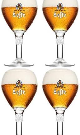 Leffe Glasses 33CL (Set of 4) Large Stem + 4 Leffe Beer Mats