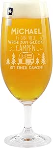Herz & Heim® Pilsglas for real camping fans – engraved with saying and name of choice
