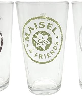 Generisch 6 x Maisel & Friends Craft Beer Glass 0.3 L - Colourful Glass Set in 3 Colours - Original Beer Glasses - Tasting Cups - Ideal for Craft Beer & Tasting - Assorted Colours - Set of 6