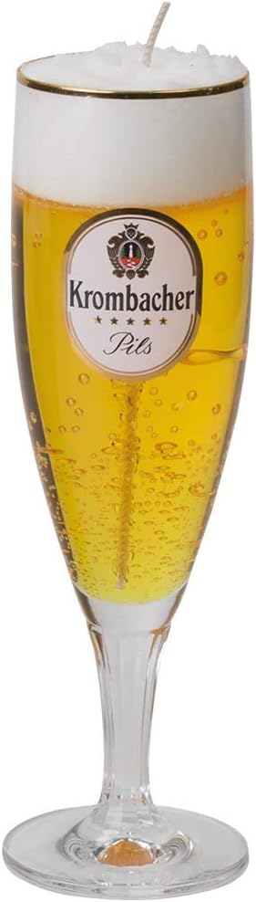 Krombacher Beer Only – Cup 0.2 L Candle. Original Glass Candle by Krombacher. Glass to clean as a beer glasses Looks Like Real.