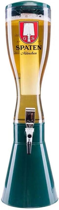 SERUMY Beer Tower / Beer Dispenser Beer Tower Beer Machine Beer Dispenser Cooler Drinks Dispenser (High Temperature Resistance) Beer Cannon Barrel 3 Litres Bar Restaurant Beer Tower