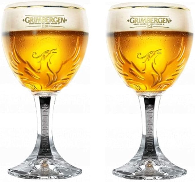 TUFF LUV Grimbergen Beer Goblet Glass 33cl (2 Pack)