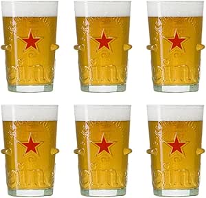 Heineken Beer Glass Silver 25 cl 6 Pieces