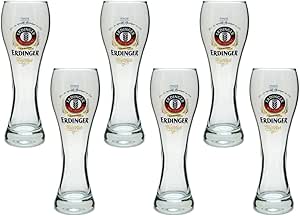 ERDINGER Beer Glasses Set of 6 0.3 Litres