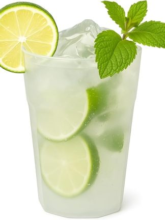 Silverkitchen 100 x Cocktail Cups 300 ml - Reusable Plastic Cups 0.3 Litres Drinking Cup Set Plastic Reusable Plastic Cups Dishwasher Safe Transparent Clear Made in Germany