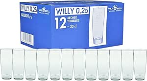12er Set Bierglas Willibecher 0,25l geeicht