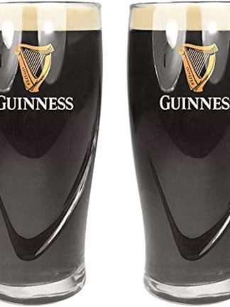 Guinness Official Merchandise Embossed Beer Glasses (Set of 2)