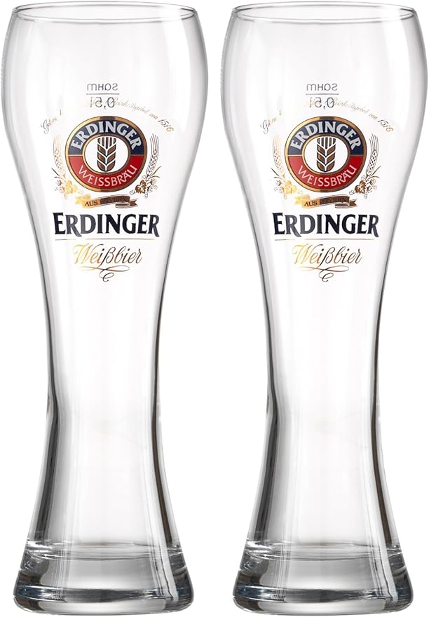 Erdinger Beer Glasses Half Litre (Set of 2)