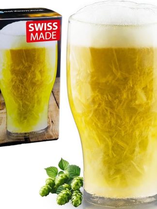 1 x 480 ml self-cooling beer glass by CoolDownDrink - forget ice cubes - cool your drinks without diluting them. For refreshingly cool beer