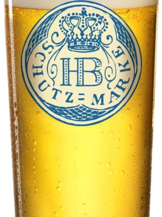 Hofbräuhaus München Germania Mug Trademark 0.5 L Original Beer Glass with HB Logo Beer Mug 0.5 L as Beer Gift for Men and Great Beer Gift Ideas