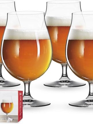 Spiegelau 4991974 18.8 x 18.8 x 16.5 cm Beer Classics Tulip Glass, Set of 4, Transparent