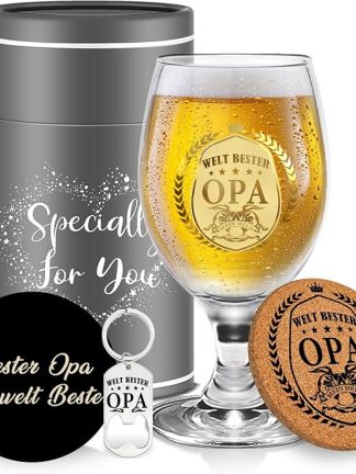 Gifts for Grandpa Personalised Beer Glasses for Grandpa Birthday Beer Glass with Engraving Gifts for Men Best Grandpa Birthday Gifts Beer Mug Gift for Grandpa Beer Glasses Gifts Christmas