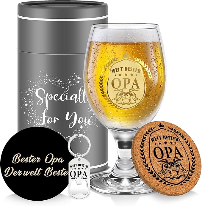 Gifts for Grandpa Personalised Beer Glasses for Grandpa Birthday Beer Glass with Engraving Gifts for Men Best Grandpa Birthday Gifts Beer Mug Gift for Grandpa Beer Glasses Gifts Christmas