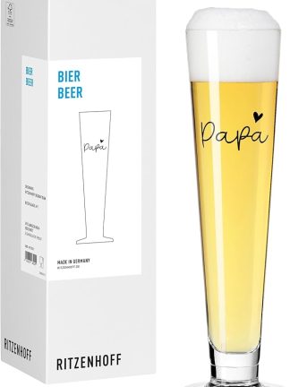RITZENHOFF 8172001 Pils Glass 330 ml – Series Sayings – Beer Glass with Papa Lettering – Modern, Made in Germany
