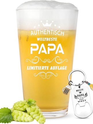 Rebundex Beer Gifts for Dad Gift Birthday for Best Dad Dad Birthday Gift for Dad, Beer Glasses Beer Opener Gift for Dad Christmas Gifts Father's Day Gift