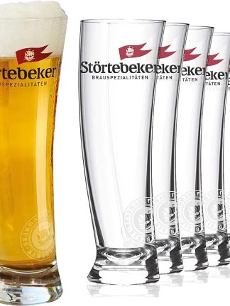 Störtebeker Beer Glasses 0.3 L – 6 Wheat Glasses in Sydney Sailing Glass Design – Wheat Beer Glasses 0.3 L – Störtebeker Glasses as a Great Beer Gift