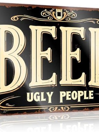 Металлические ретро-вывески FZFN, винтажная вывеска для пива Ugly People, жестяные таблички для украшения мужской комнаты (30x40 см)