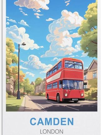 Винтажная металлическая жестяная вывеска EPXZNM с постерами из Камдена, Лондон, забавные пивные вывески, металлическая настенная вывеска, ретро, ​​для мужской комнаты, дома, винтажный декор, 30 x 30 см.