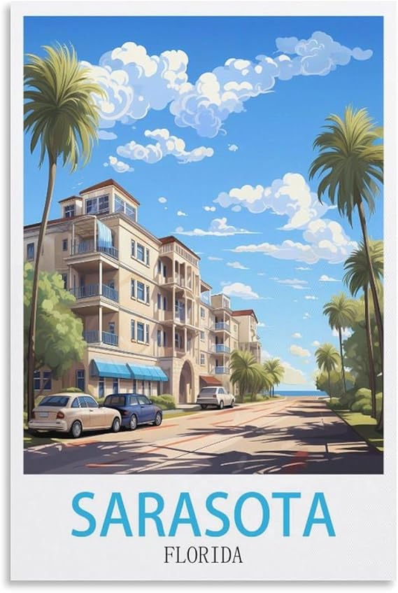 EPXZNM Винтажная металлическая жестяная вывеска Sarasota Floridars, забавный постер с пивной тематикой, металлическая настенная вывеска в стиле ретро для мужской комнаты, винтажный декор, 30x30 см