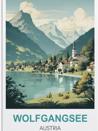 EPXZNM Винтажная металлическая жестяная табличка «Вольфгангзее, Австрия», постер, забавные пивные вывески, металлическая настенная вывеска, ретро, ​​для мужской комнаты, дома, винтажный декор, 20 x 30 см