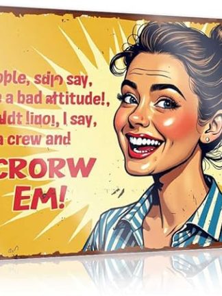 Пивные вывески FZFN, металлические, винтажные, с изображением уверенной в себе женщины, излучающей позитив, постер, жестяная вывеска для спальни, двери, забавные таблички для комнат (30 x 40 см)