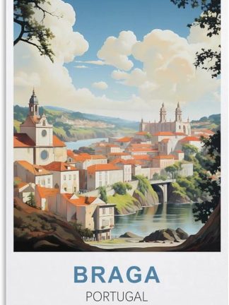 EPXZNM Винтажная металлическая жестяная вывеска Брага, Португалия, постер, забавные пивные вывески, металлическая настенная вывеска, ретро, ​​для мужской комнаты, дома, винтажный декор, 30 x 30 см